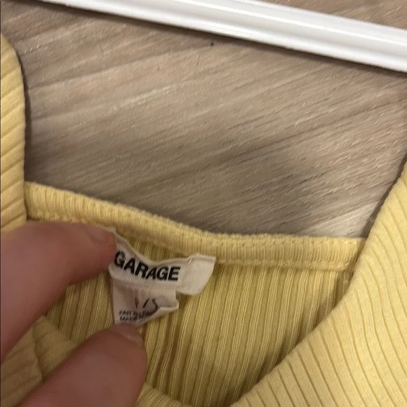 Yellow Ribbed Women's Top - Picture 2 of 2